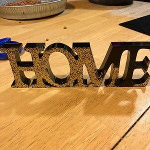 Handmade resin home sign